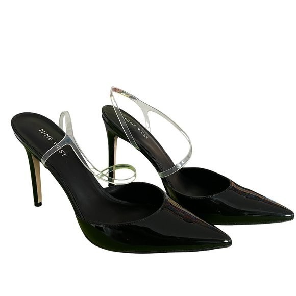 NIB Nine West Foe Clear Back Pump Heels Size 11 - Picture 8 of 8